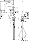 Смеситель Hansgrohe Talis M54 72802670 для кухонной мойки фото 4