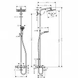Душевая стойка Hansgrohe Crometta  27298000 с термостатом фото 2
