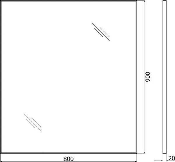 Зеркало BelBagno 80x90 SPC-AL-800-900 фото 9