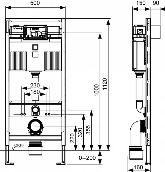 Инсталляция для унитаза TECE Profil 9300302 фото 2