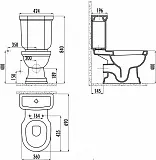 Бачок для унитаза Creavit Klasik KL410-00CB00E-0000 фото 2