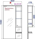 Зеркало-шкаф Aqwella Барселона 60 фото 5