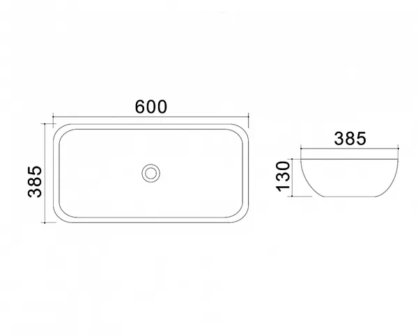 Раковина Azario 60 см AZ-4959B фото 3