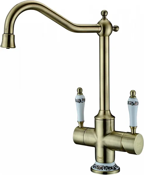 Смеситель ZorG Sanitary ZR 344 YF BR для кухонной мойки фото 1