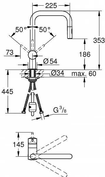 Смеситель Grohe Minta 32322002 для кухонной мойки фото 7