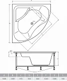 Акриловая ванна Alpen Indiana 140x140 AVB0018 фото 3