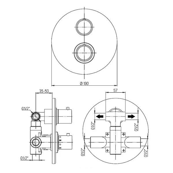Встраиваемый смеситель PAINI Cox 78PZ691TH фото 8