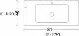 Раковина-столешница Armadi Art Vallessi 81 см 838-080-B фото 5