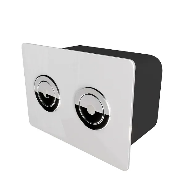 Кнопка смыва Point Венера PN44072WC двухцветная: белая, хром фото 3