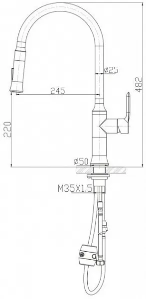 Смеситель BelBagno BB-LAM38-IN для кухонной мойки фото 6