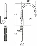 Смеситель Roca L20 5A8409C0M для кухонной мойки фото 6