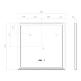 Зеркало Vigo Geometry Luxe 70x70 4630297361766 с подсветкой фото 7