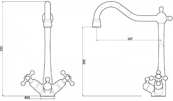 Смеситель ZorG Sanitary ZR 515 YF для кухонной мойки фото 2