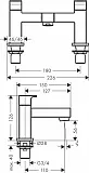 Смеситель Hansgrohe Vernis Shape 71452670 на борт ванны фото 2