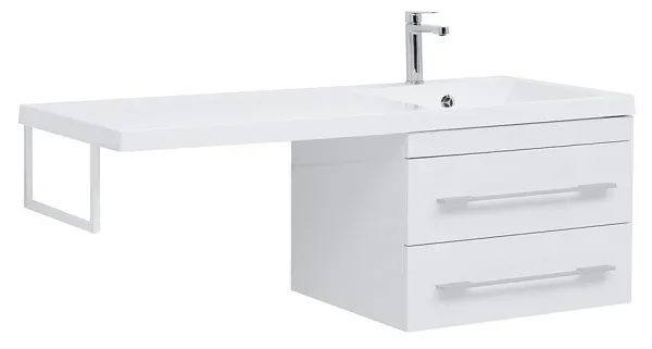 Тумба с раковиной Aquanet Нота 120 240161 правая подвесная фото 3