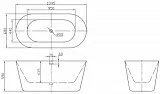 Акриловая ванна BelBagno 140x70 BB306-1395 фото 4