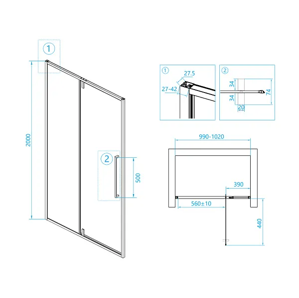 Душевая дверь RGW Stilvoll 06320310-11 фото 2