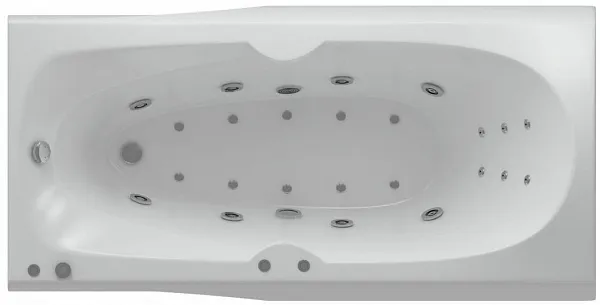 Акриловая ванна Aquatek Европа 180x80 EVR180-0000041 слив слева вклеенный каркас фото 2