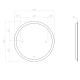 Зеркало Vigo Otti 60x60 4630297360011 с подсветкой фото 7
