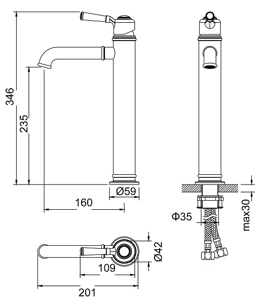 Смеситель для раковины TIMO Arisa 5311/03F фото 2