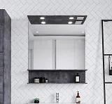 Зеркало Бриклаер Чили 80x90 4627125415173 с полочкой и подсветкой фото 1