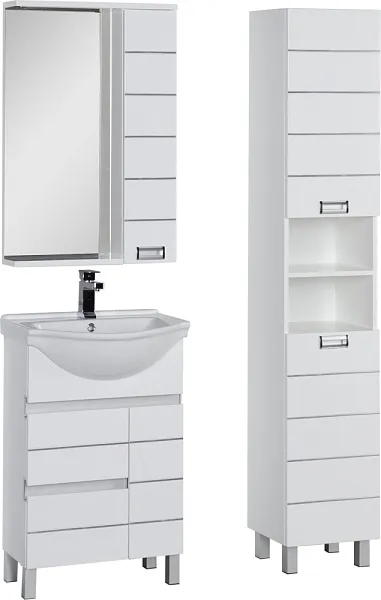 Шкаф-пенал Aquanet Доминика 35 белый фото 3