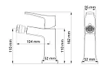 Смеситель для биде Wonzon & Woghand FLEX WW-88016072-MB фото 1
