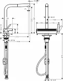 Смеситель Hansgrohe Aquno Select M81 73836000 для кухонной мойки фото 7