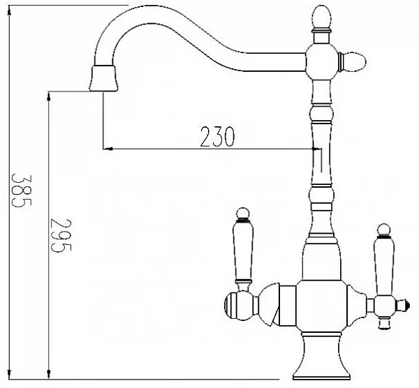 Смеситель ZorG Sanitary ZR 336 YF-50 для кухонной мойки фото 2