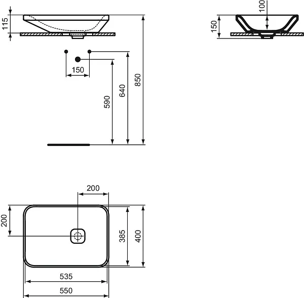 Раковина Ideal Standard Tonic II 55 см K083301 фото 8