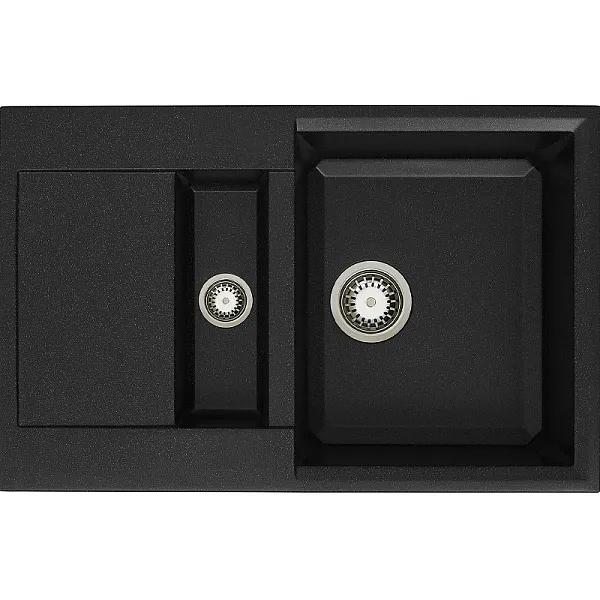 Кухонная мойка Alcora Модена 77 Обсидан 0000000570 фото 1