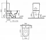 Унитаз-компакт VitrA Zentrum 9012B003-7202 напольный с микролифтом фото 3
