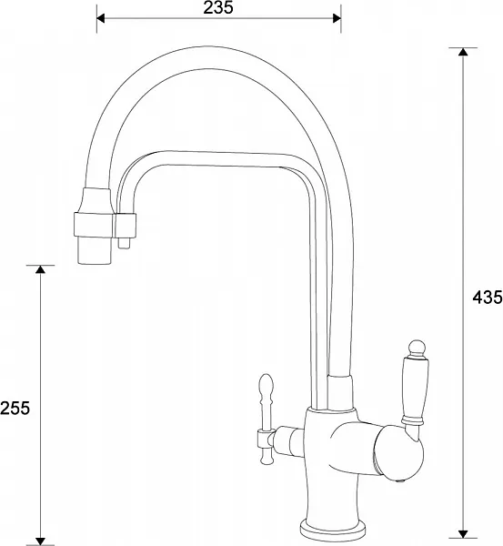 Смеситель ZorG Sanitary ZR 342-6 YF для кухонной мойки фото 2