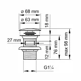 Донный клапан для раковины WasserKRAFT A046 бронза фото 2