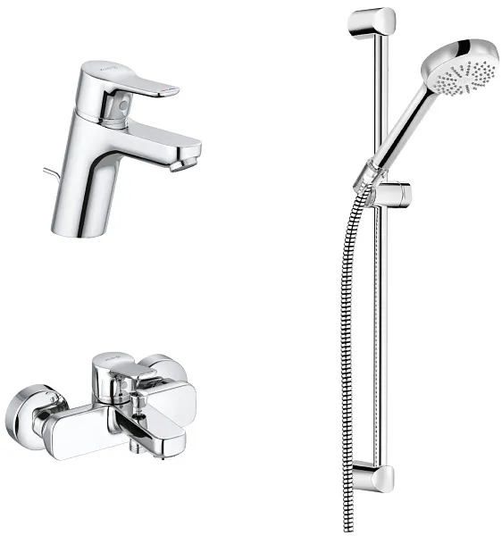 Комплект смесителей Kludi Pure&Easy 376850565 3 в 1 фото 1