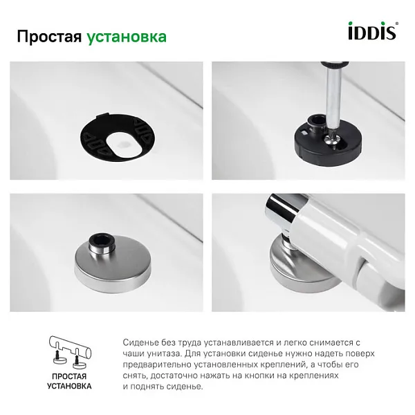 Крышка-сиденье Iddis Optima Home 177DPSEi31 быстросъемное с микролифтом фото 2