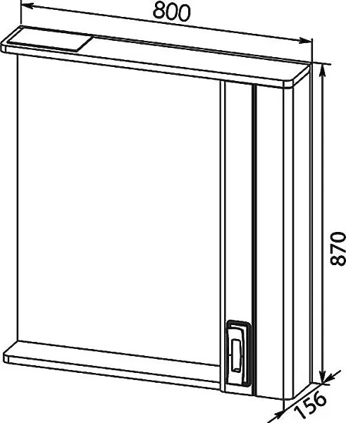 Зеркало-шкаф Aquanet Паллада 80 слоновая кость фото 4