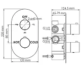 Душевой комплект WasserKRAFT A174819 Thermo встраиваемый фото 7
