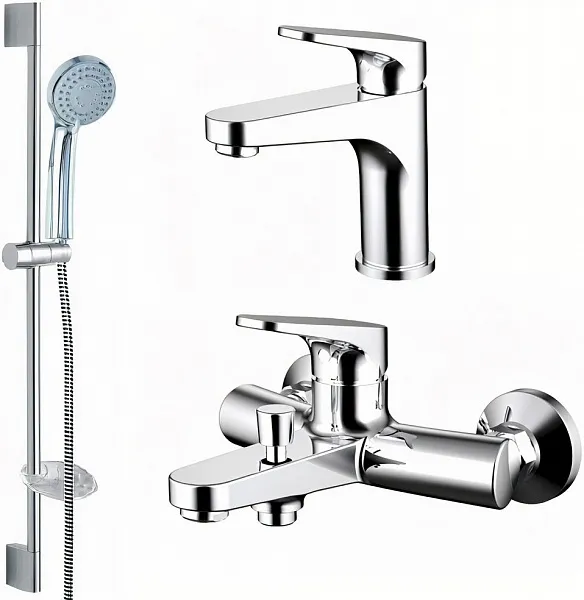 Комплект смесителей Bravat Eler F00450CP 3 в 1 фото 1