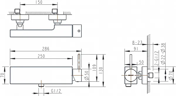 Смеситель Bravat Arc F96061K-01-ENG для душа фото 2