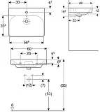 Раковина Geberit Smyle Square 60 см 500.229.01.1 фото 6