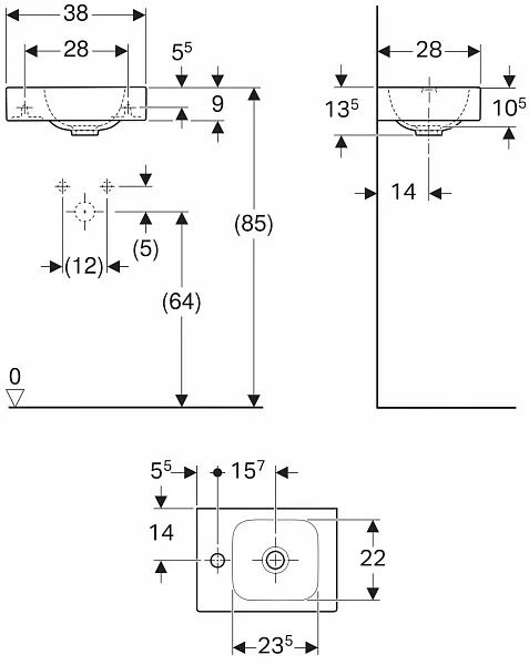 Раковина Geberit iCon 38 см 124836000 фото 10