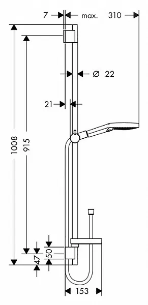 Душевой гарнитур Hansgrohe Raindance Select 26633400 фото 2
