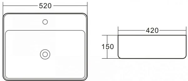 Раковина BelBagno 52 см BB1367 фото 3