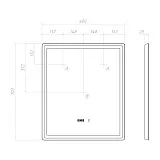 Зеркало Vigo Geometry Luxe 70x60 4630297361834 с подсветкой фото 7