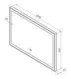 Зеркало Misty Веритате 100x60 ВЕР-02-100/60-14 с подсветкой фото 5