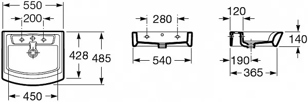 Раковина Roca Hall 55 см 327881000 фото 4