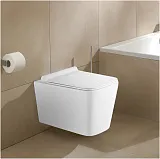 Унитаз Azario Mona AZ-0057 подвесной безободковый с сиденьем микролифт фото 1