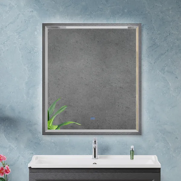 Зеркало Cezares Interni 80x90 CZR-SPC-INT-800-900-LED-TCH-WARM-TIT с подсветкой Tитан фото 6
