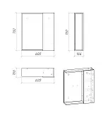 Зеркало-шкаф Grossman Юнит 60x70 Кадена вуд фото 4